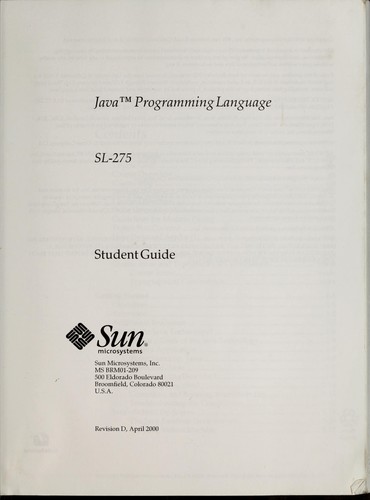 The Java programming language (2000, Addison-Wesley)